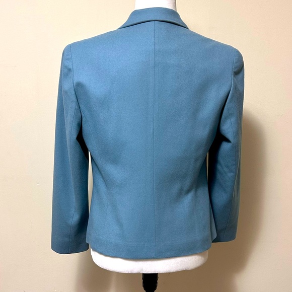 NWOT Pendleton Beautiful Blue Pure Wool One Button Jacket Suit Coat Blazer 8 - Picture 10 of 15